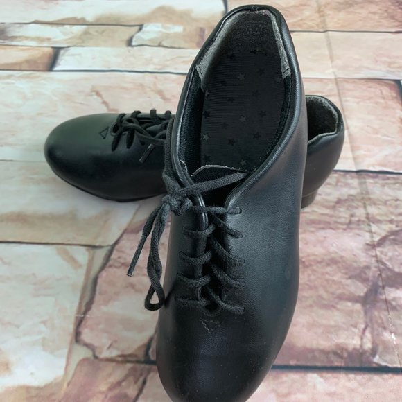 Capezio 442C  Lace up Black Tap Shoes - Picture 2 of 7